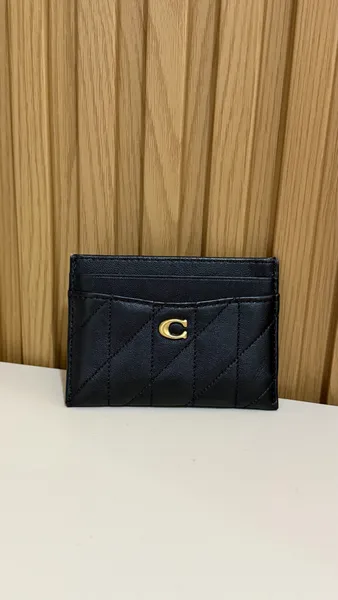porta cartao coach essential quilting preto