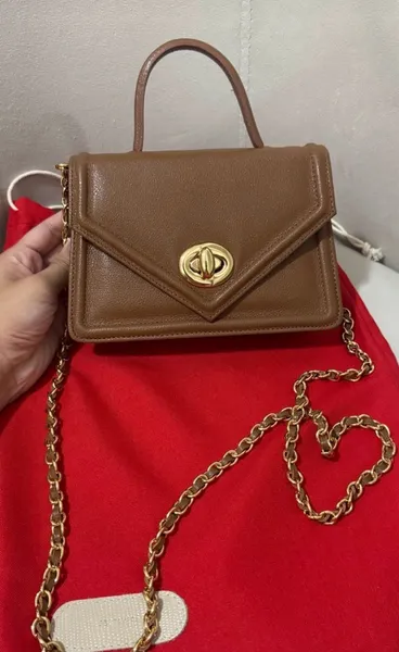 Bolsa caramelo Couro legitimo festivita