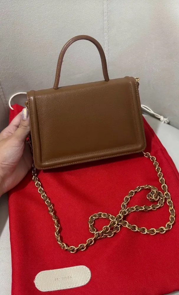 Bolsa caramelo Couro legitimo festivita