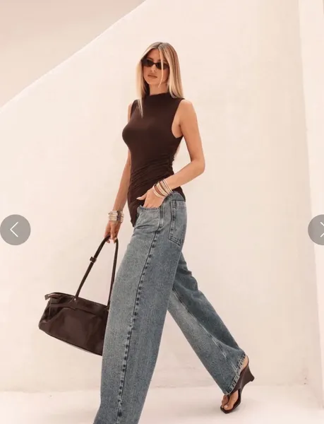 calça jeans baggy bastille alcance nova