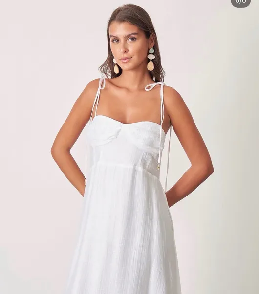 vestido branco midi bem me quer