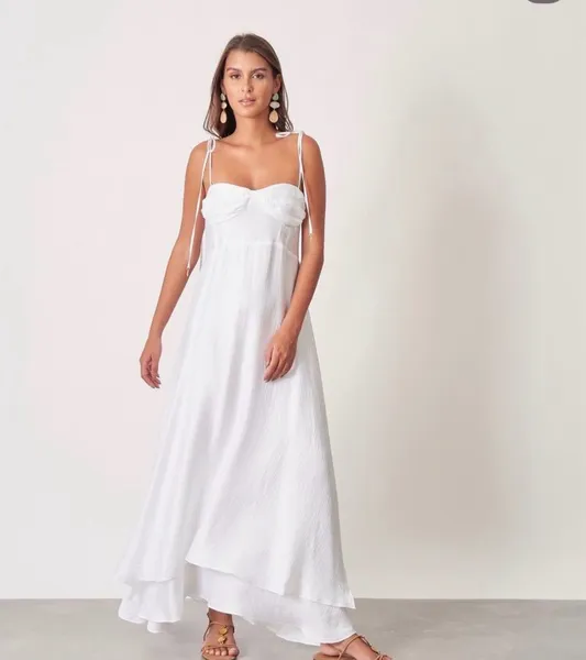 vestido branco midi bem me quer