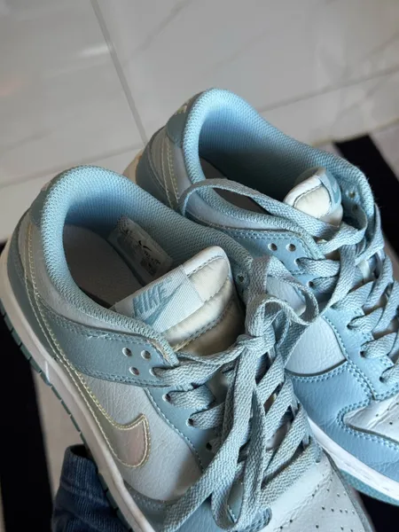 Tênis Nike Dunk Low - blue clear swoosh azul