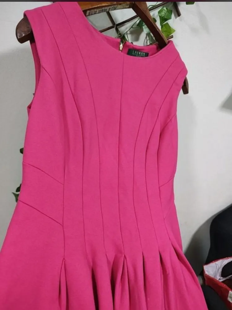 vestido lauren ralph lauren pink 40
