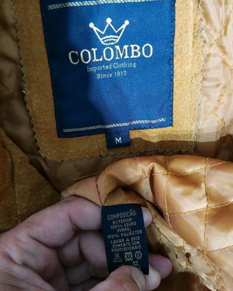 jaqueta masculina em couro legítimo tamanho M
