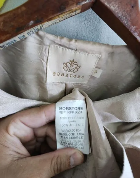 jaqueta feminina bobstore textura aveludada