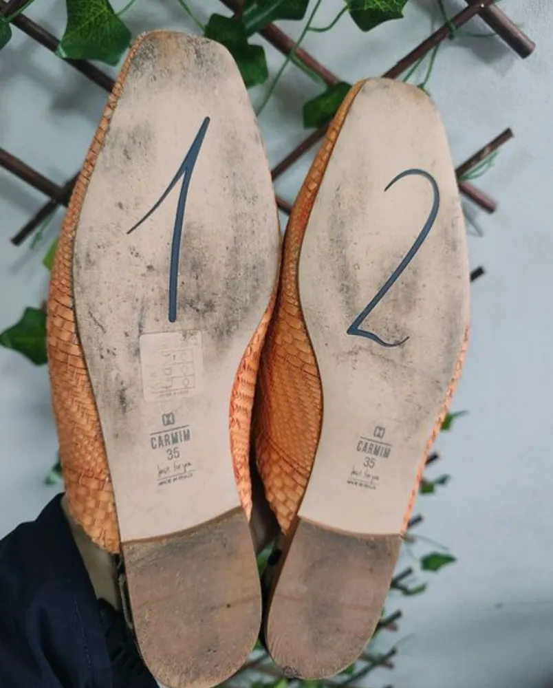 sapato mule carmim tamanho 35