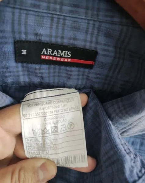 camisa social masculina da marca aramis