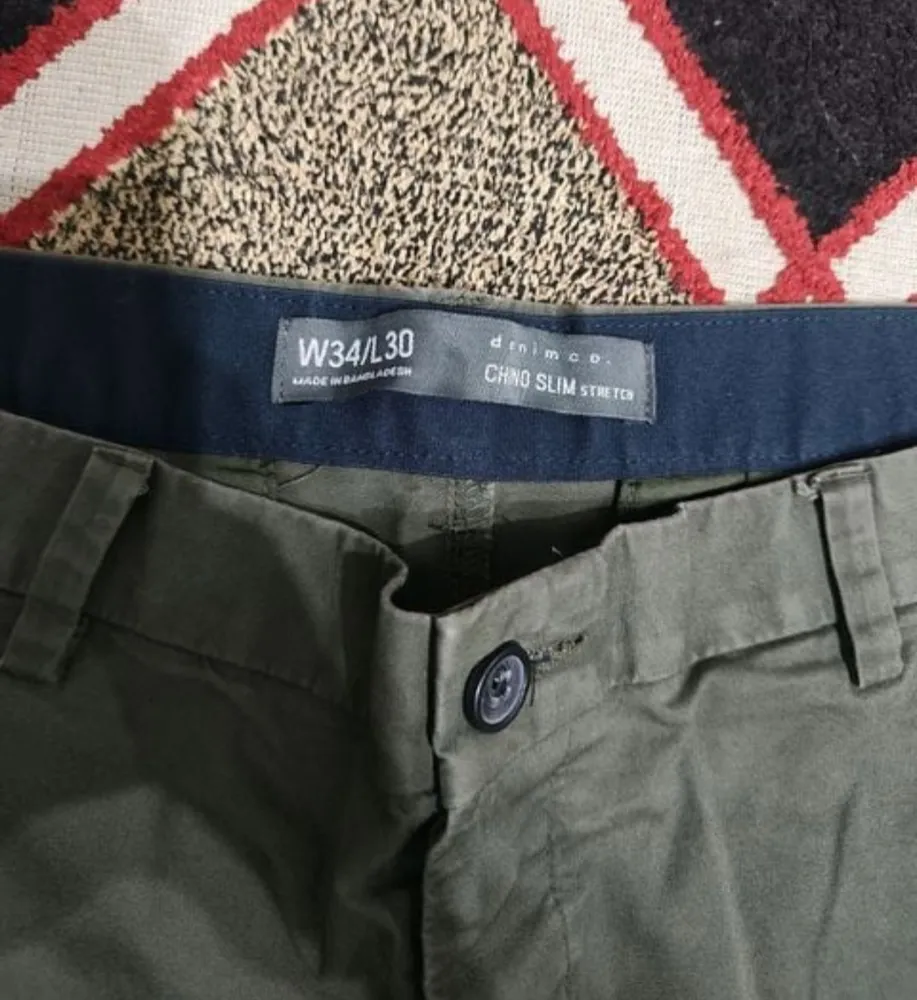 calça primark modelo chino slim stretch