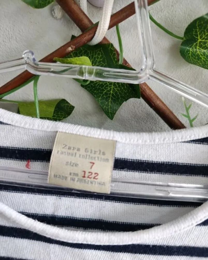 blusa infantil da zara, tamanho 7 anos