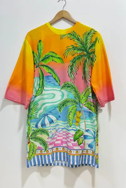 vestido farm novo c/ tag. vestido t-shirt big estampado p