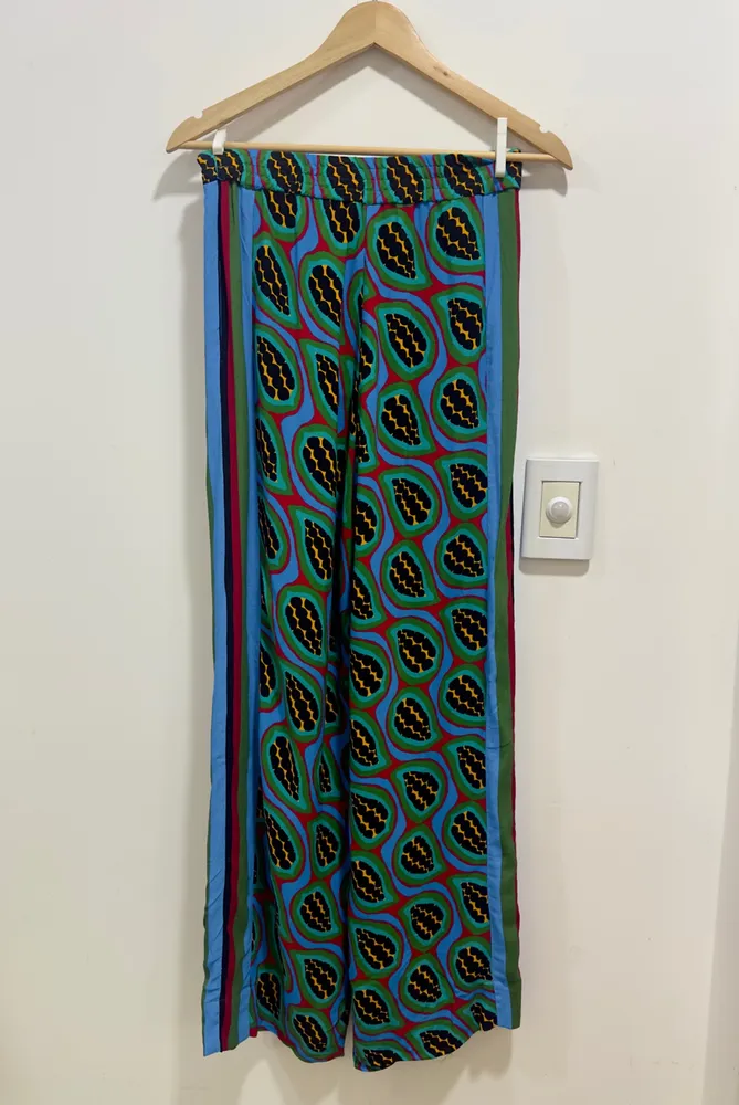 calça farm nova s/ tag. calça urucum azul p