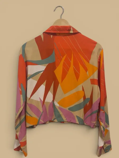 camisa feminina lum estampada p. blusa tb veste m