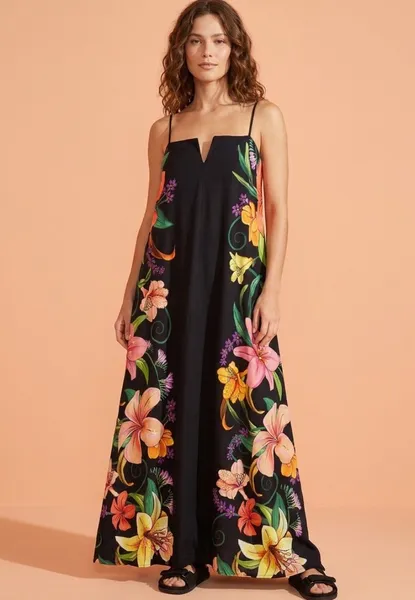 vestido farm novo s/ tag. vestido longo vestida de flor