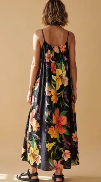 vestido farm novo s/ tag. vestido longo vestida de flor