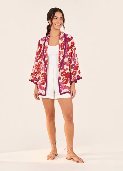 kimono farm novo s/ tag lagostim. veste m e veste g / gg