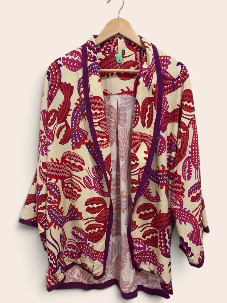 kimono farm novo s/ tag lagostim. veste m e veste g / gg