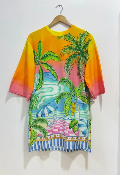 vestido farm novo c/ tag. vestido t-shirt big estampado p