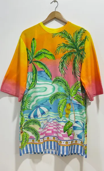vestido farm novo c/ tag. vestido t-shirt big estampado p
