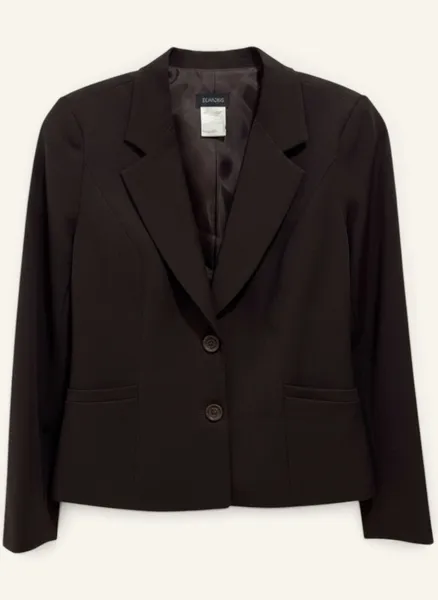 blazer clássico feminino  chocolate 42. marrom