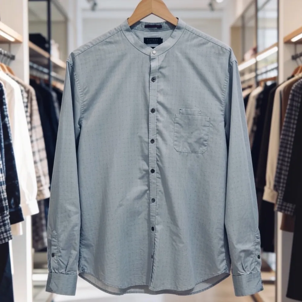 richards camisa masculina cinza azulado xgg