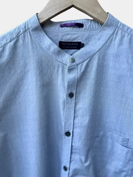 richards camisa masculina cinza azulado xgg