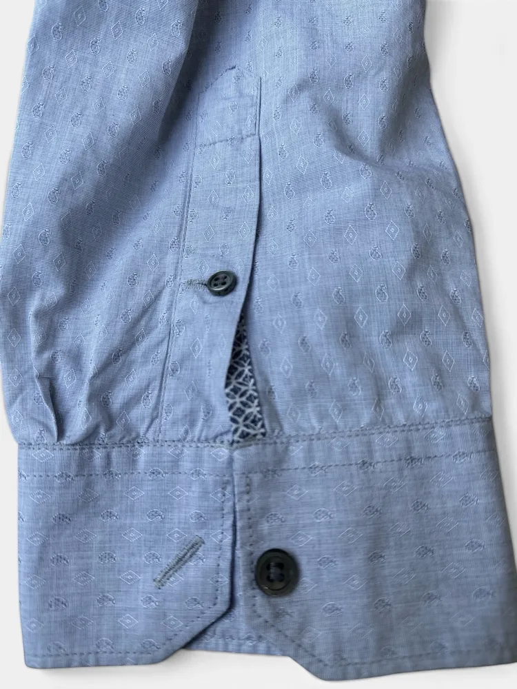 richards camisa masculina cinza azulado xgg