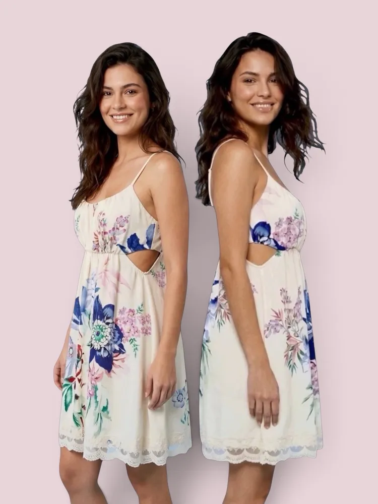 vestido farm novo c/ tag. vestido curto floral luma p
