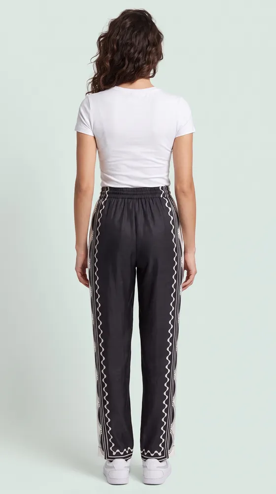 calça farm nova s/ tag. calça nosso lenço preto e branca pp