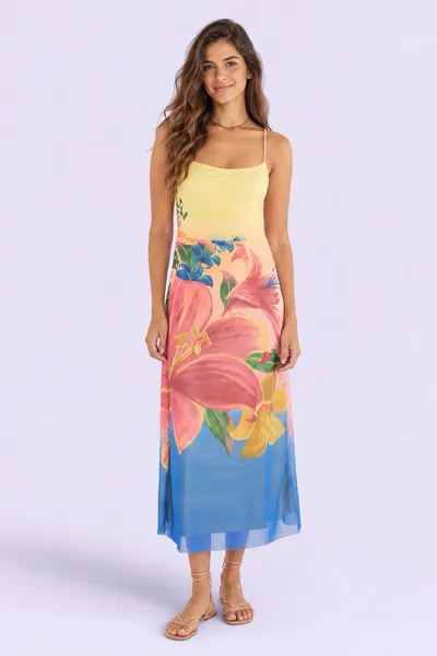 vestido farm novo c/ tag. vestido em tule alcinha m