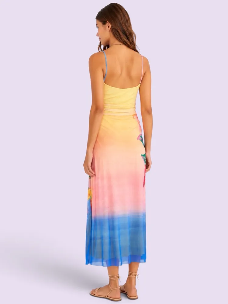 vestido farm novo c/ tag. vestido em tule alcinha m