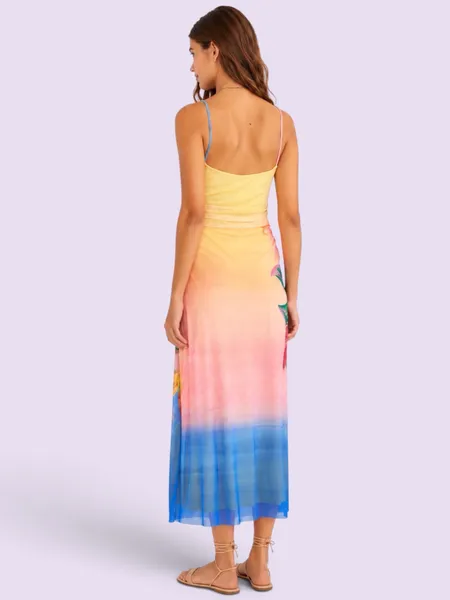 vestido farm novo c/ tag. vestido em tule alcinha m