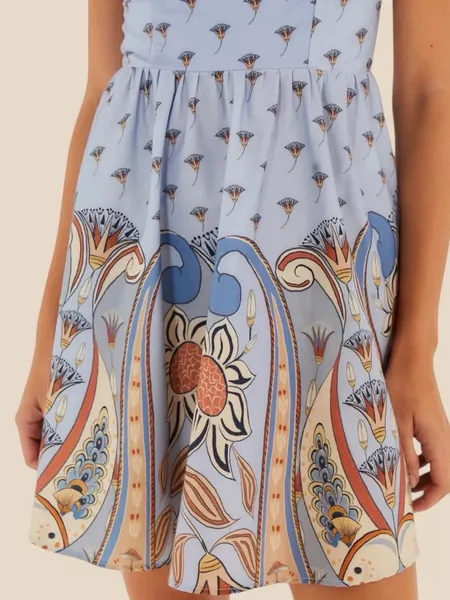 vestido farm novo s/ tag. vestido curto lenço riviera p
