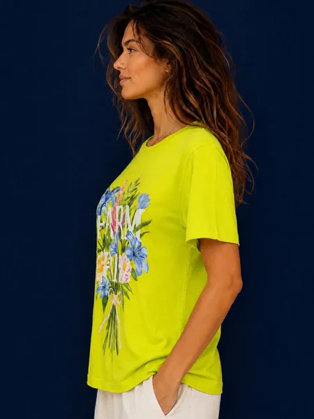 camiseta farm nova c/ tag. T-shirt buquê de flores m