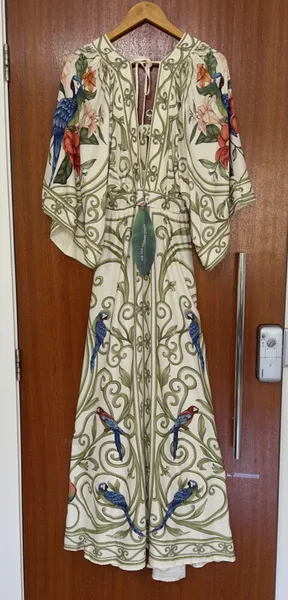 Verão 2027 FARM vestido novo c/ tag arabesco tropical p
