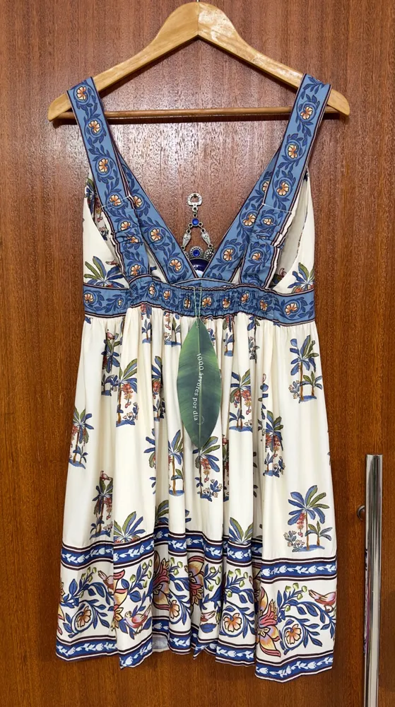 Verão 2027 vestido farm novo c/ tag. vestido curto luna