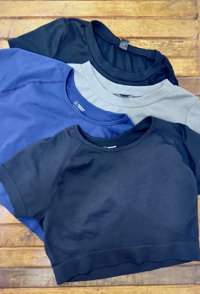 kit 4 croppeds g. 4 blusas cropped