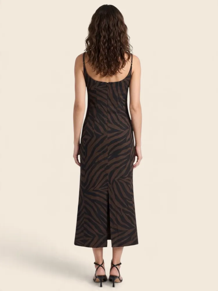 vestido farm novo c/ tag. vestido midi justo Namíbia preto