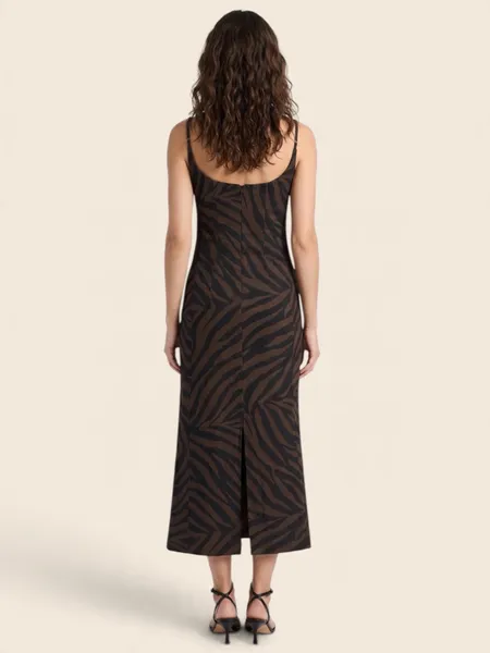 vestido farm novo c/ tag. vestido midi justo Namíbia preto
