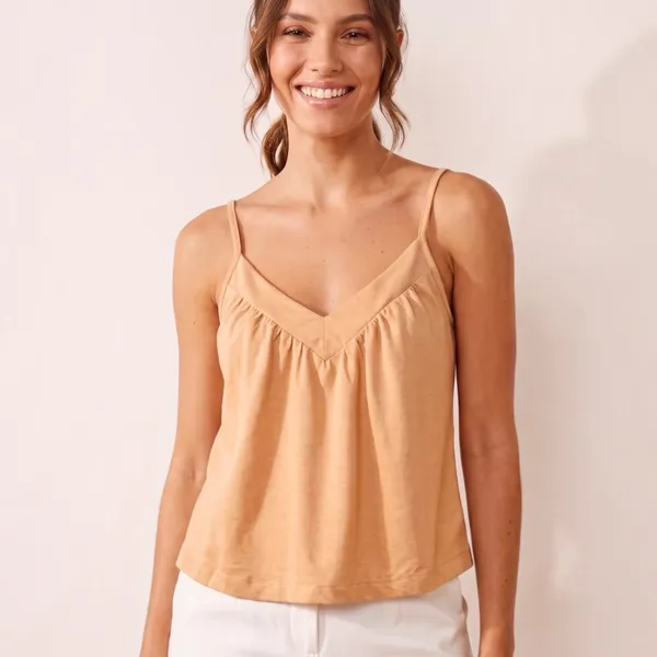 blusa alcinha salmão claro p Hering. medidas na descrição
