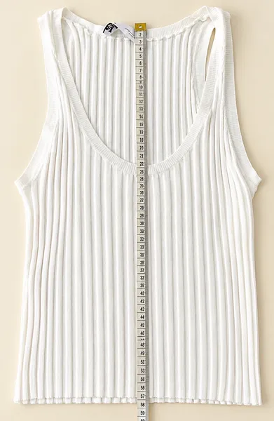ZARA blusa regata canelada sem mangas
