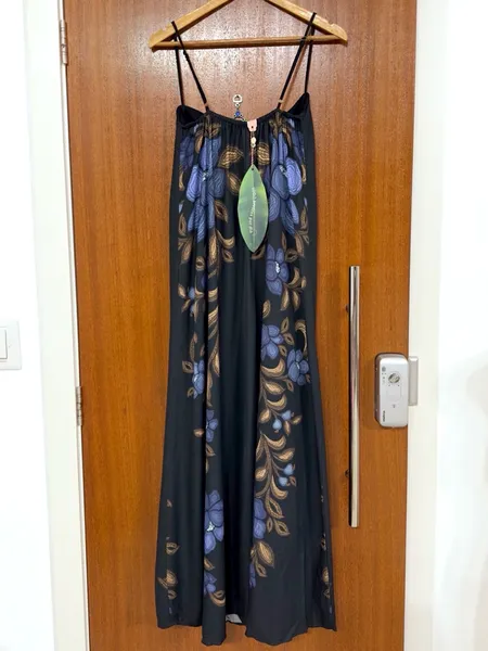 FARM novo PP grande. Vestido longo Floral Renata