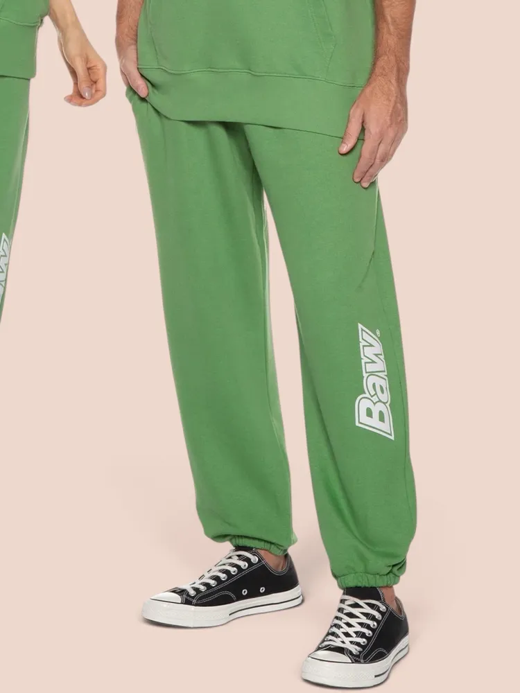 calça baw moleton verde. baw clothing m
