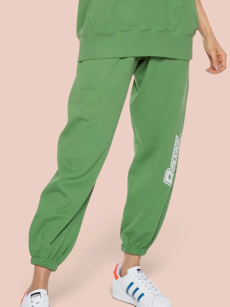 calça baw moleton verde. baw clothing m