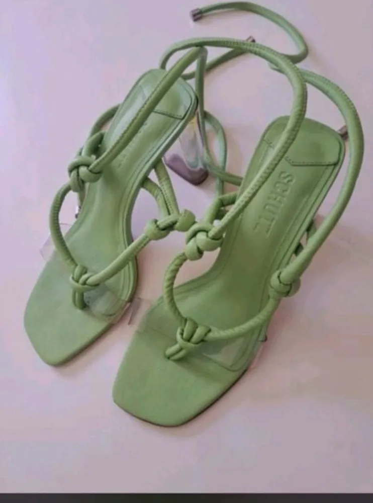 sandália original schutz tam-35 salto 10 cm
