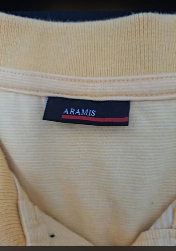 camiseta Ara.is amarela listarda tamanho G