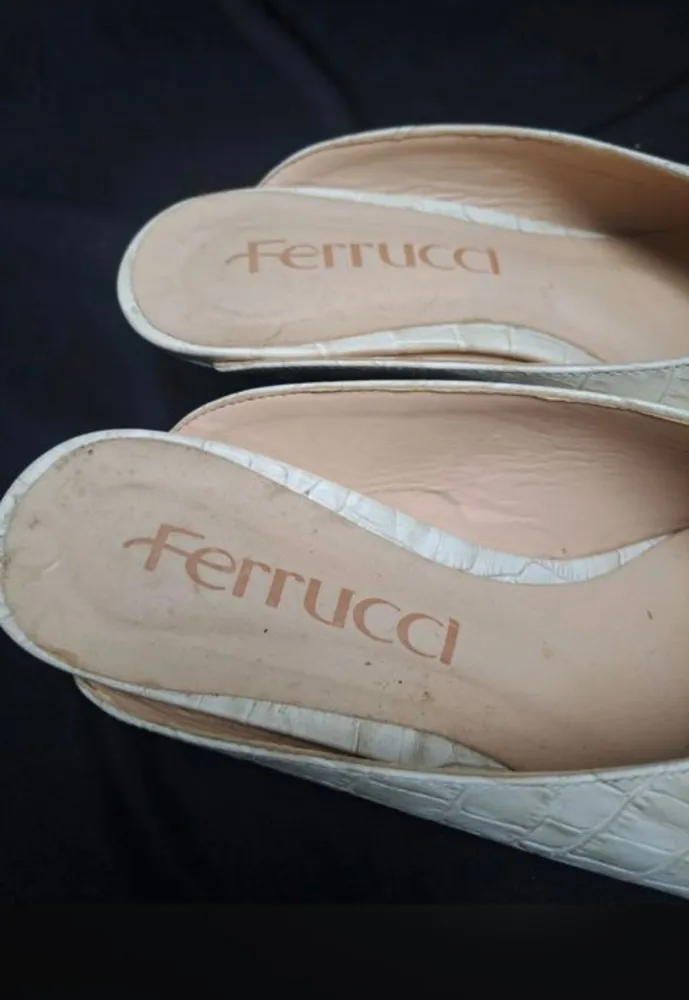 Mule croco nude aferrucci tam 38