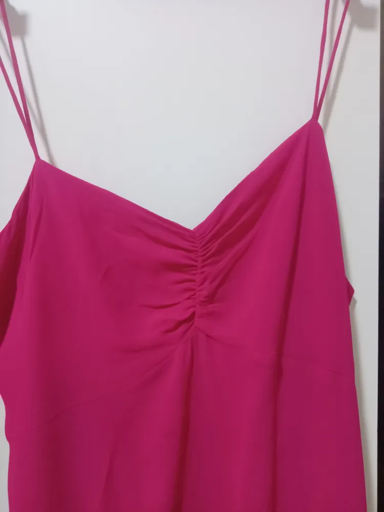 Vestido midi animale slip colors fúcsia 38