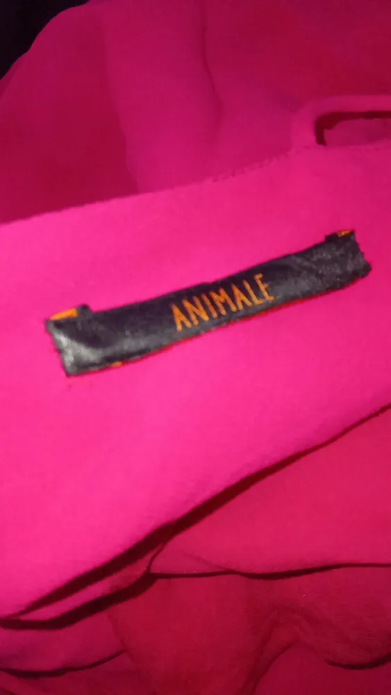 Vestido midi animale slip colors fúcsia 38