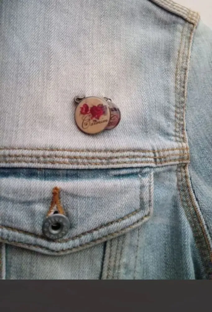 Jaqueta jeans cropped vintage Carmim
